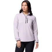 Columbia Women's Essential Hike Grid Fleece Half Zip Jacket - Lavender Pearl/Black