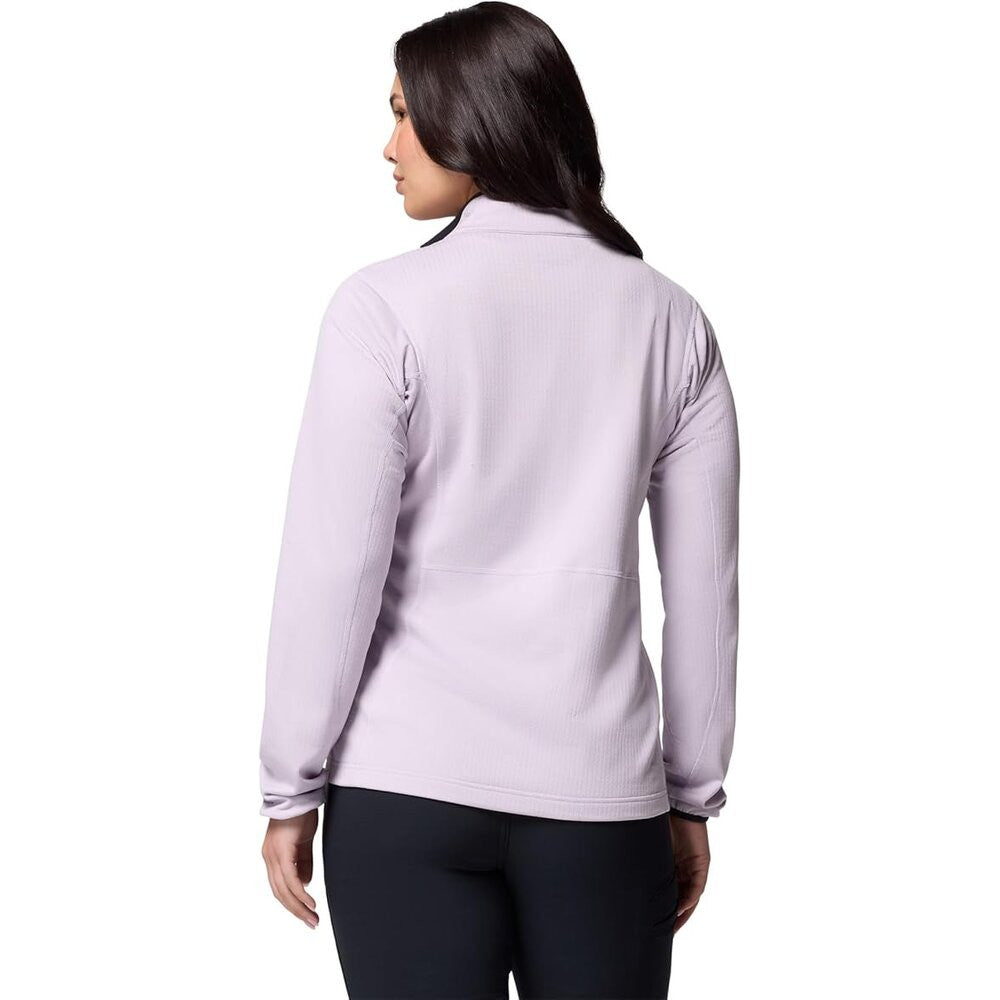 Columbia Women's Essential Hike Grid Fleece Half Zip Jacket - Lavender Pearl/Black