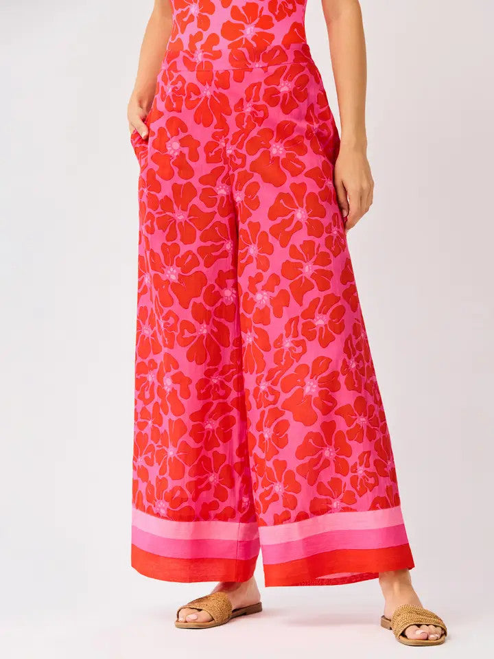 Mary Square Women's Valerie Beach Pants - Garden Samba Pink