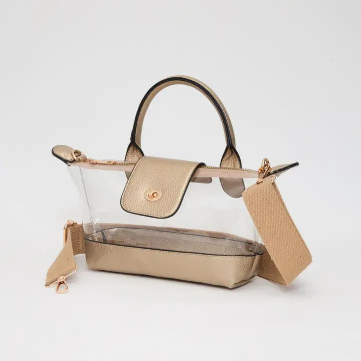 Queens Designs Game Day Stadium Satchel Clear Bag