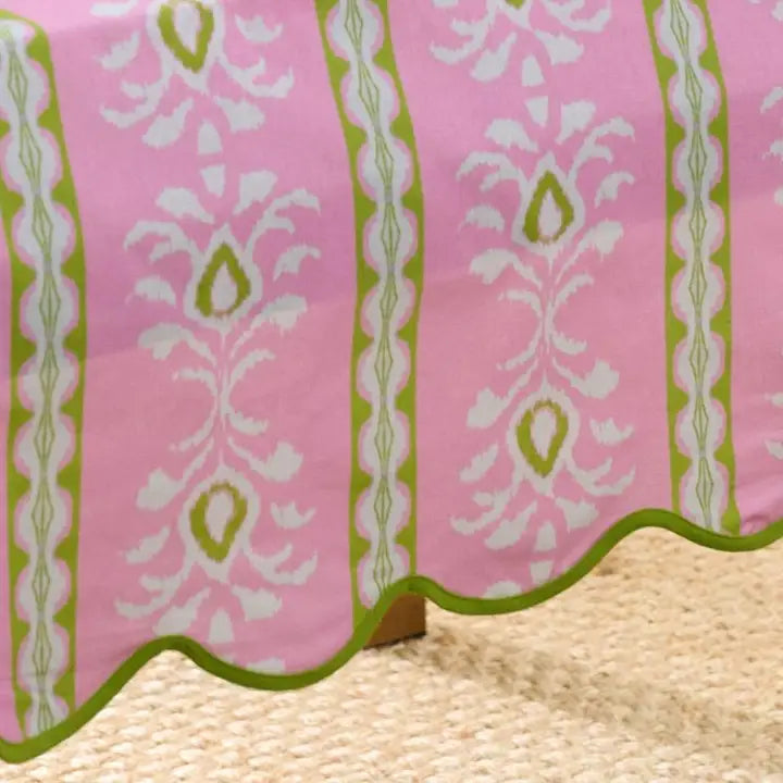 Laura Park Rosemary Stripe Pink Square Game Tablecloth