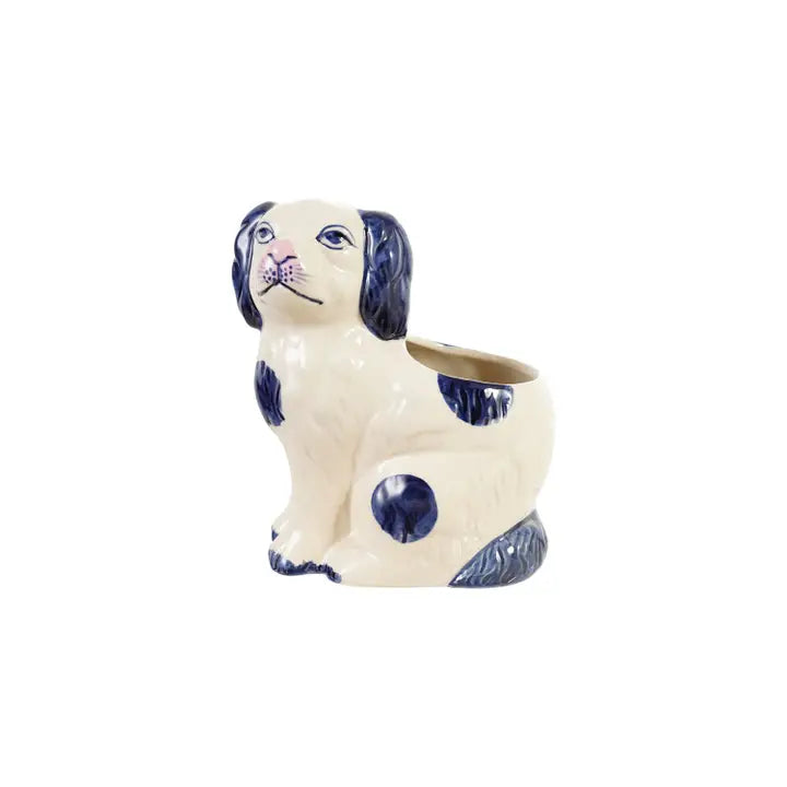 Hazel Mazel Stoneware Staffordshire Dog Planter