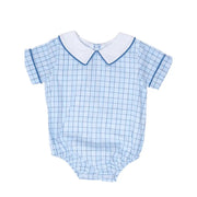 The Oaks Apparel Company Infant James Blue & Navy Plaid Bubble