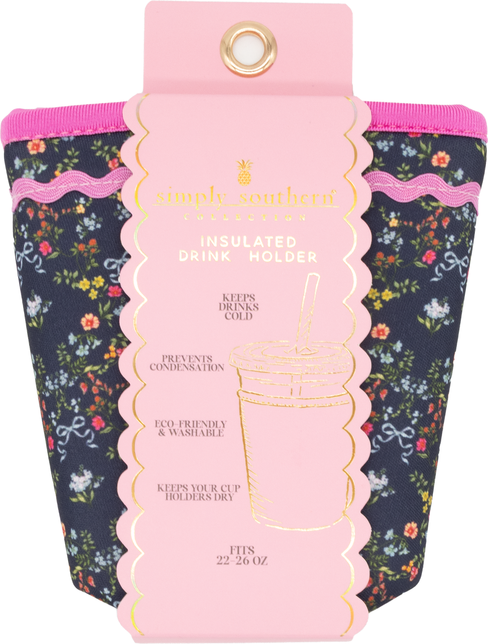 Simply Southern Drink Sleeve - Ribbon Flower