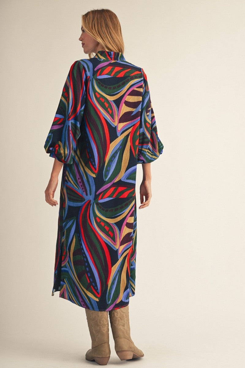 Jodifl Women's Boho Floral Midi Dress