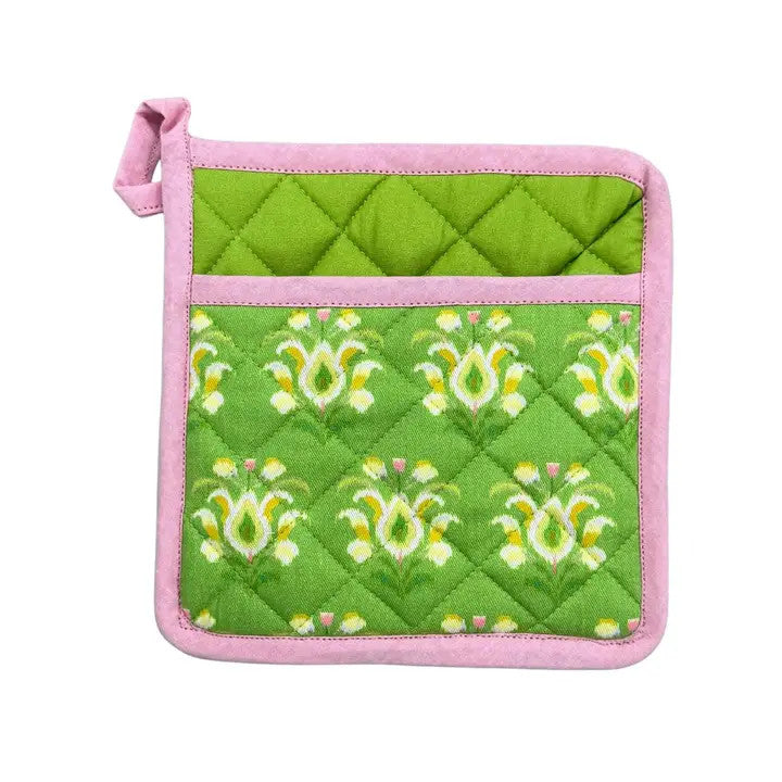 Laura Park Rosemary Meadow Oven Mitt and Pot Holder Set