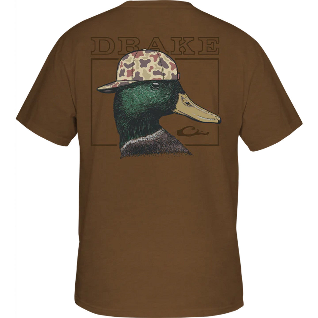 Drake Waterfowl Men's Back Cap Mallard T-Shirt - Golden Pecan