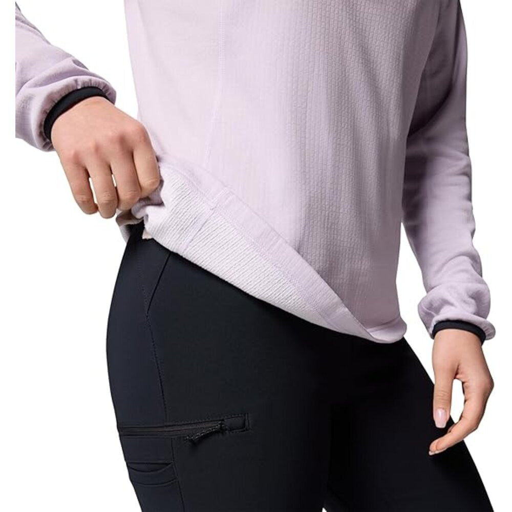 Columbia Women's Essential Hike Grid Fleece Half Zip Jacket - Lavender Pearl/Black