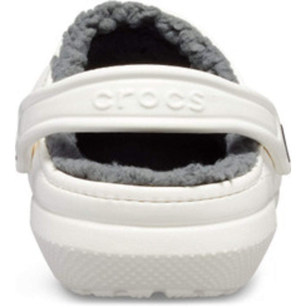 Crocs Adult Unisex Classic Lined Clog - White/Grey
