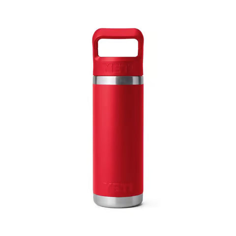 Yeti Rambler 18oz Bottle with Straw Cap - Rescue Red