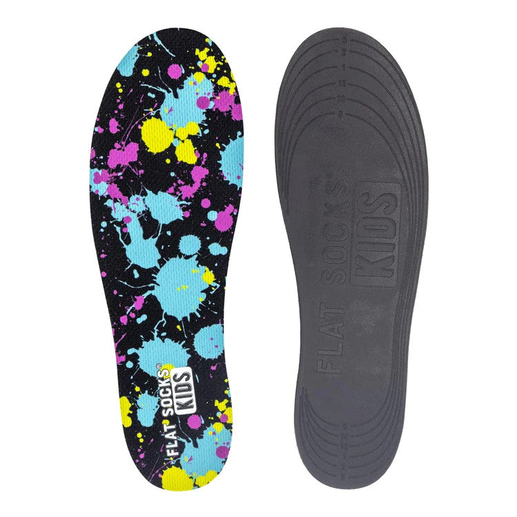 Flat Socks Kids 8T-4 - Paint Splatter
