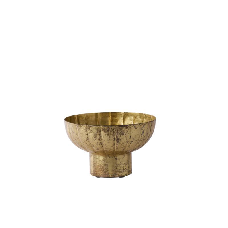 Accent Decor Golden Shine Footed Bowl