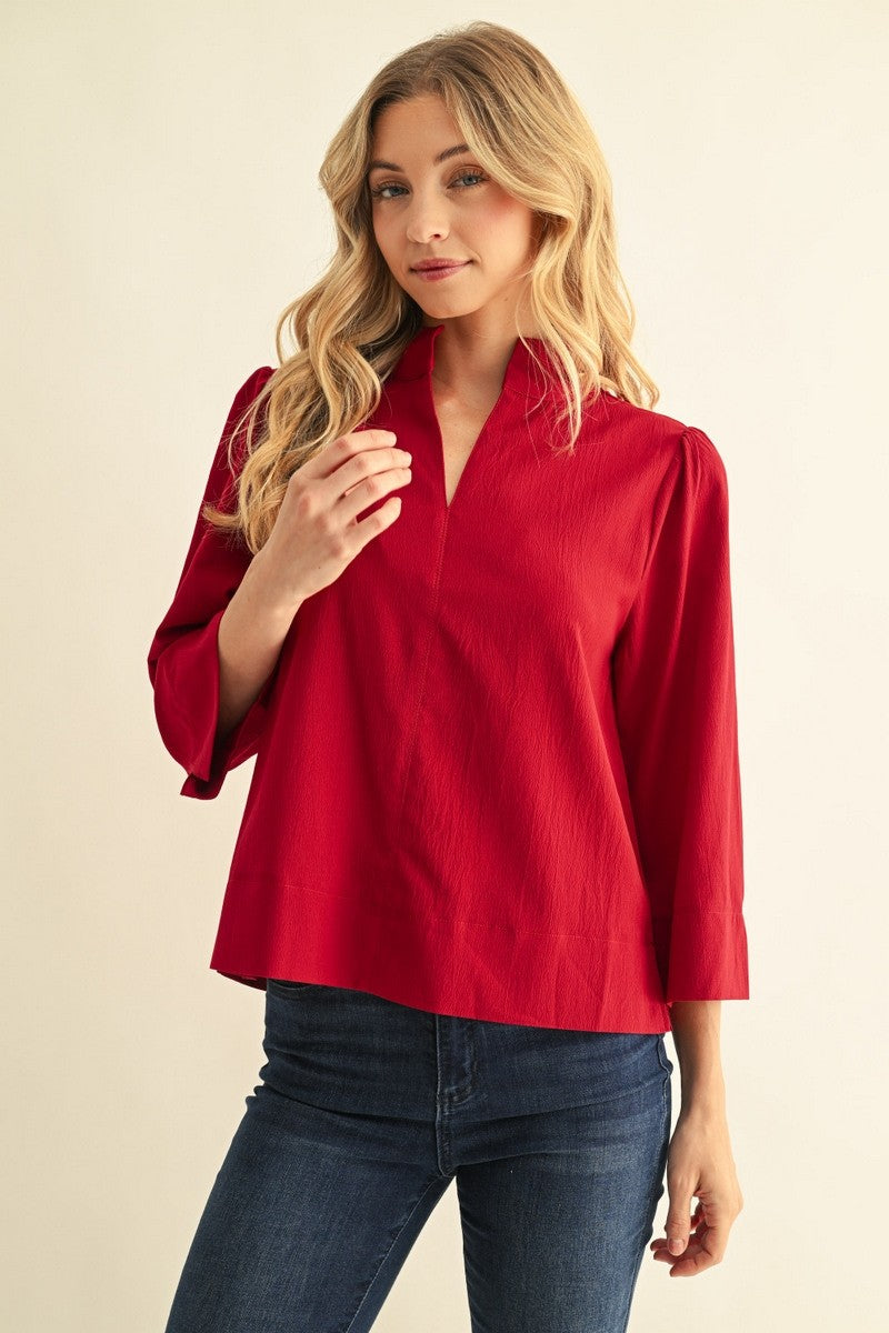 Jodifl Women's Textured Solid Blouse