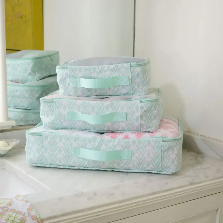 Laura Park Petite Frond Mint Packing Cubes
