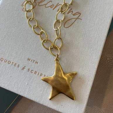 Cola Stacks Gold Star Necklace