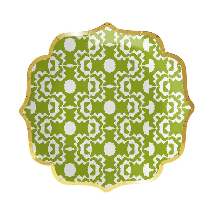 Laura Park Aspen Green Cocktail Plates