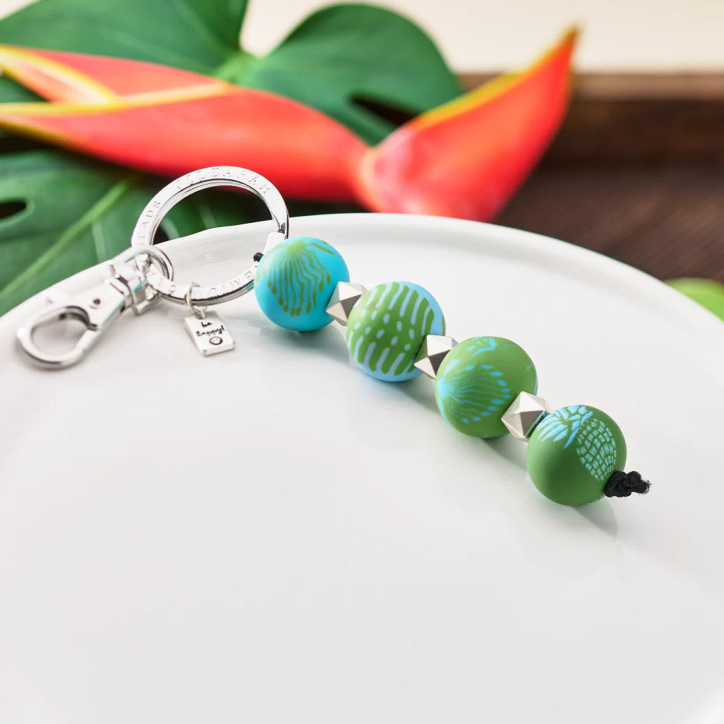 Jilzarah Tropical Green 4-Ball Keychain