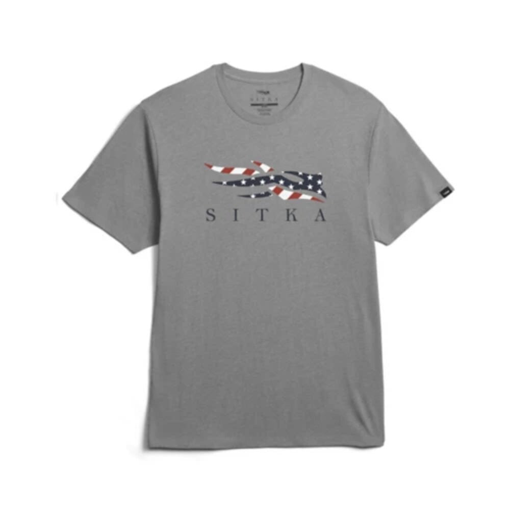 Sitka Men's Icon Flag T-Shirt - Medium Grey Heather