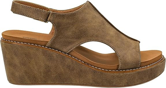 Corkys Women's Carley Wedge Sandal - Taupe 2