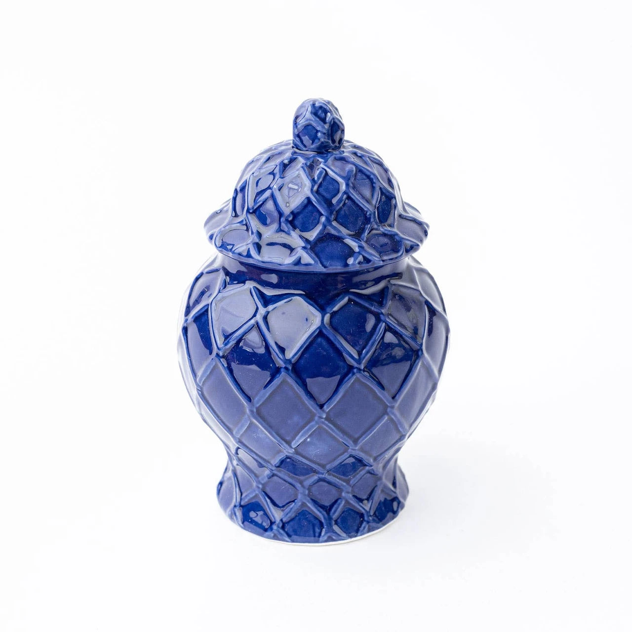 8 Oak Lane Navy Small Textured Ginger Jar