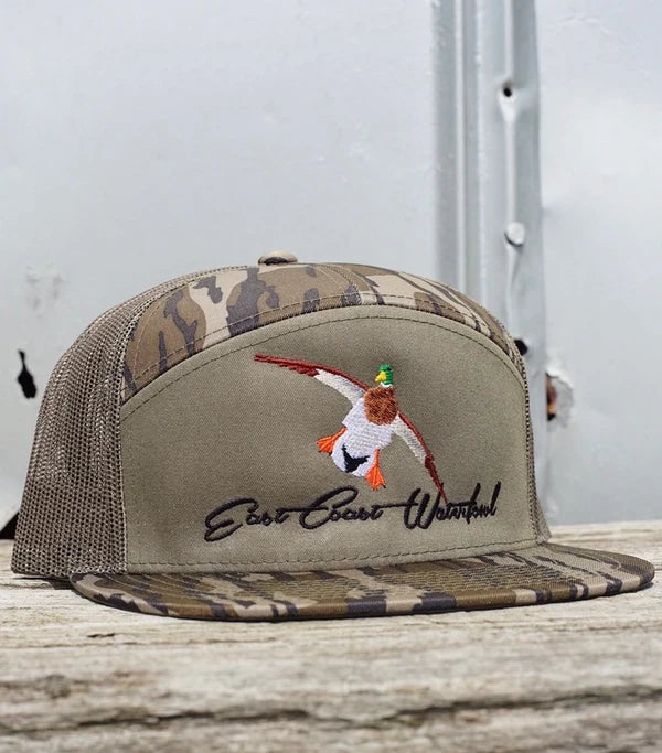 East Coast Waterfowl Embroidered Mallard Logo 7 Panel Hat - Bottomland