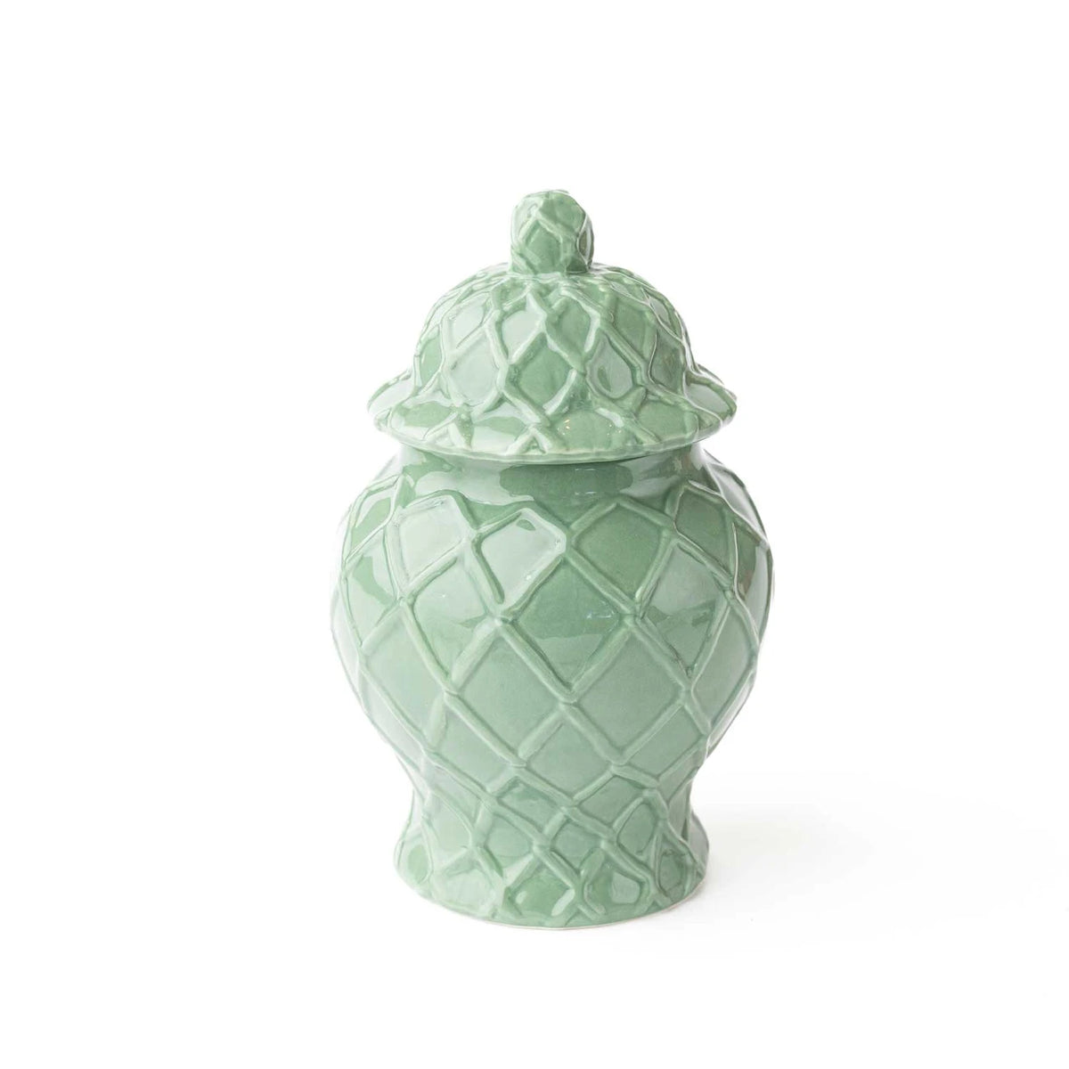 8 Oak Lane Green Textured Ginger Jar - Small