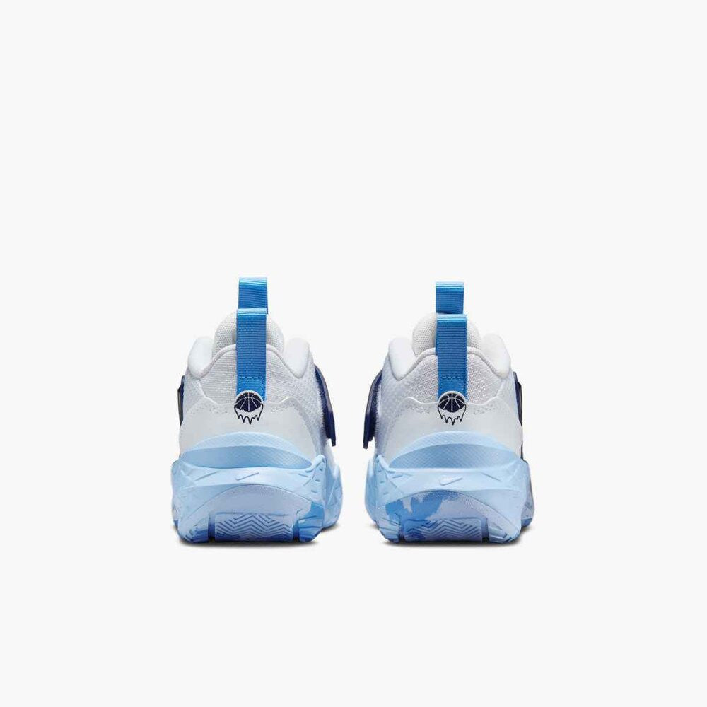 Nike Team Hustle D 12 Kids' Basketball Shoes - White/University Blue/Psychic Blue