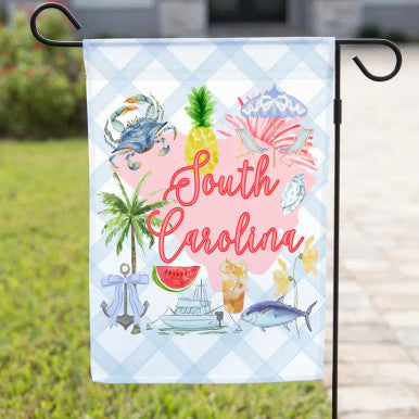 The Navy Knot States Garden Flag - South Carolina