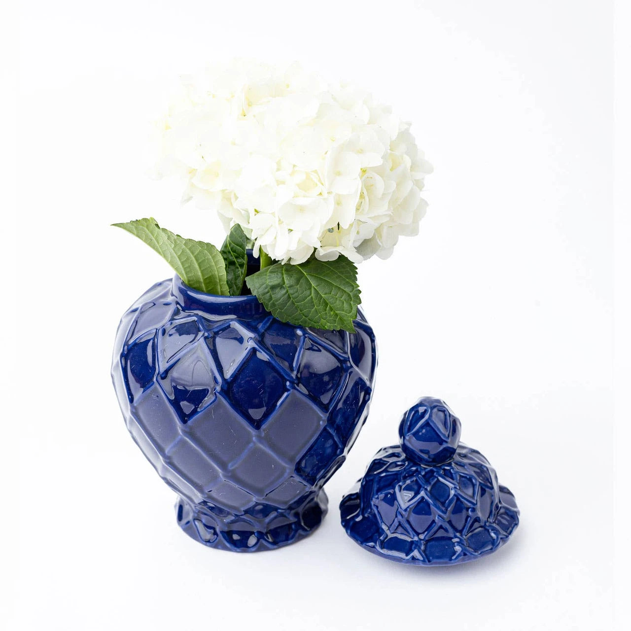 8 Oak Lane Navy Small Textured Ginger Jar