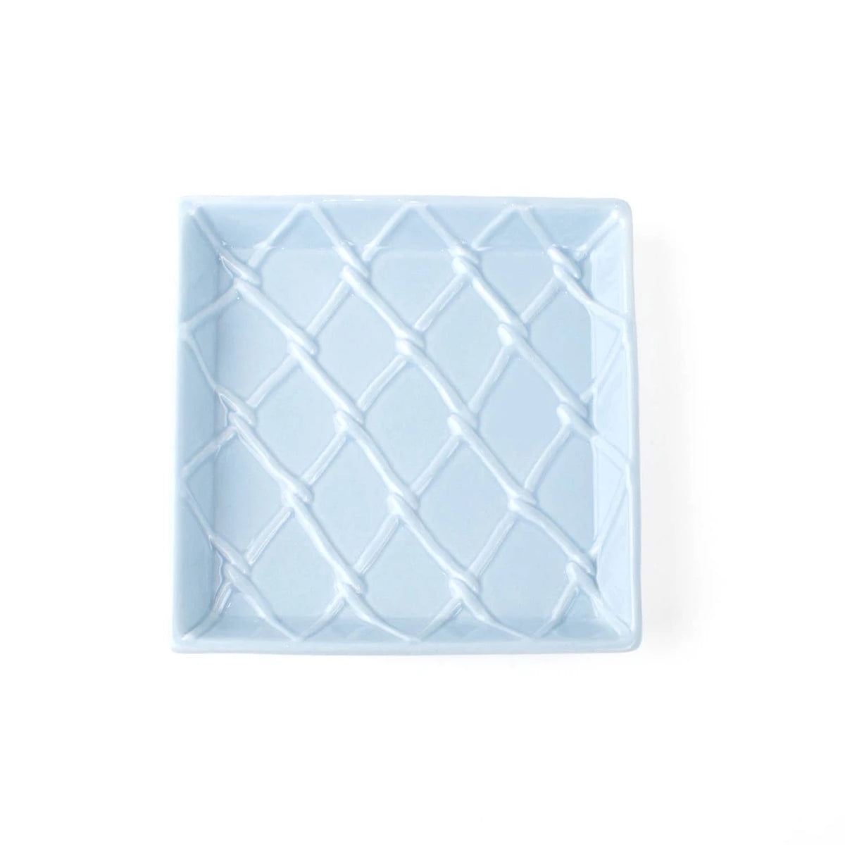 8 Oak Lane Blue Textured Beverage Napkin Tray