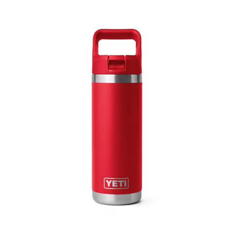 Yeti Rambler 18oz Bottle with Straw Cap - Rescue Red