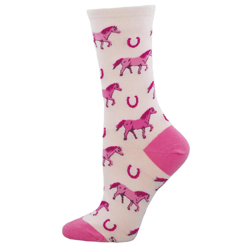 Socksmith Women's Fuchsia Horse Society Sock - Pink