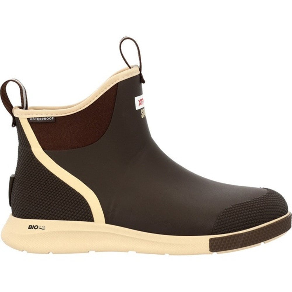 Xtratuf Men’s 6″ Gray Waterproof Ankle Deck Boot - Brown