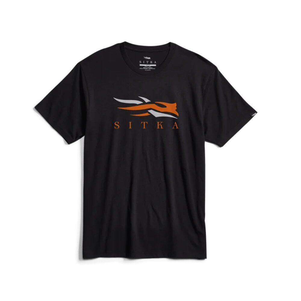 Sitka Icon Tee - Black/Orange