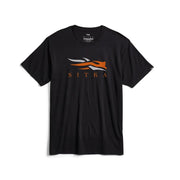 Sitka Icon Tee - Black/Orange