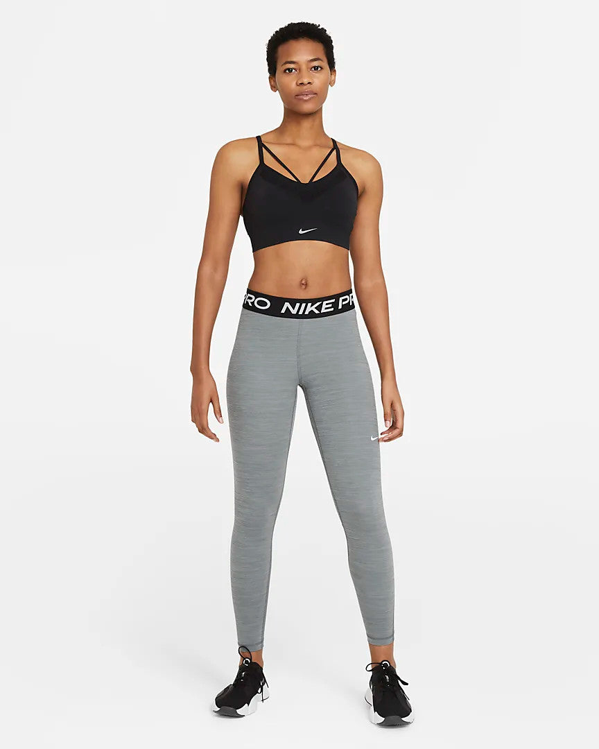 Nike Women's Mid Rise Mesh Paneled Pro Leggings- Smoke Grey/Heather/Black/ White