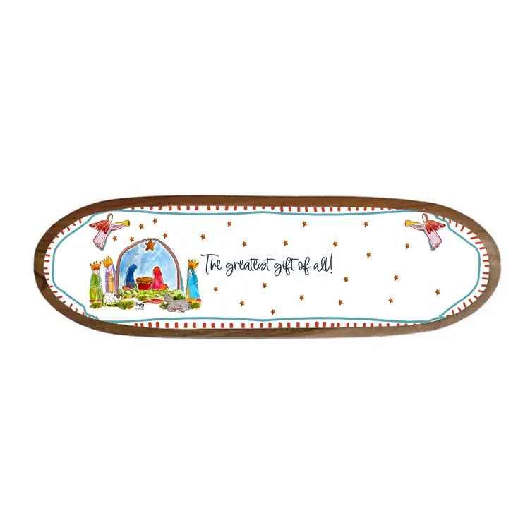 Happy By Rachel The Greatest Gift Nativity Tray and Bowl Set
