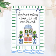Happy By Rachel As For Me and My House Tea Towel