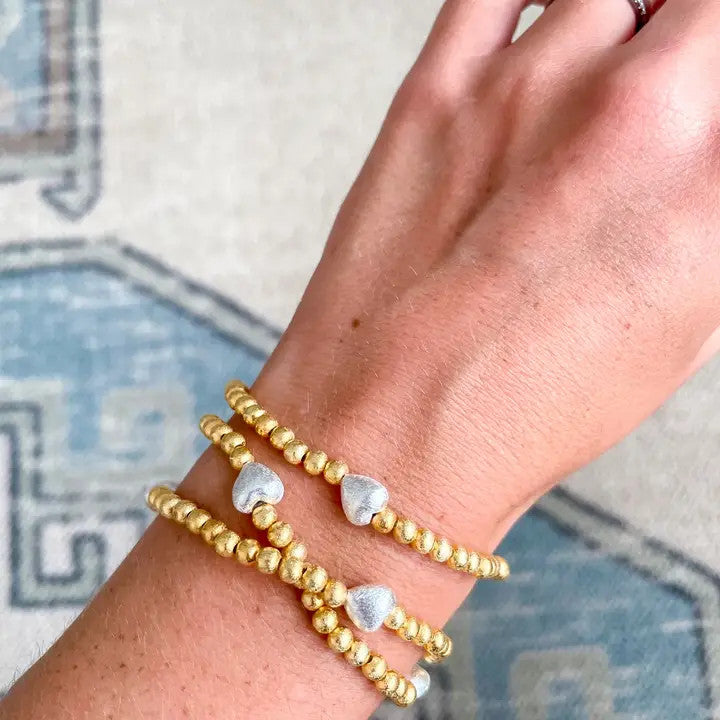 Cola Stacks Mix Heart Bracelet