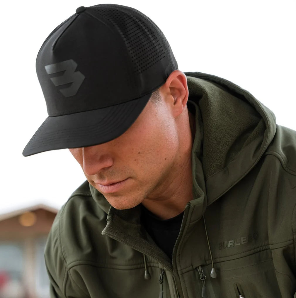 Burlebo Men's Performance Cap - Flying B Logo - Black