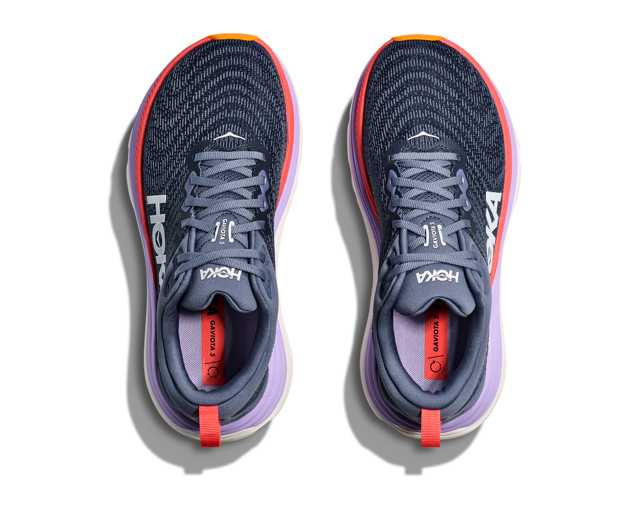 Hoka Women's Gaviota 5 Running Shoe Wide - Anchor/Grapefruit