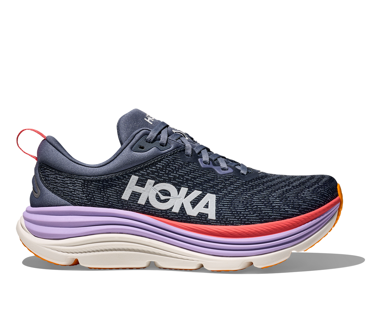 Hoka Women's Gaviota 5 Running Shoe Wide - Anchor/Grapefruit
