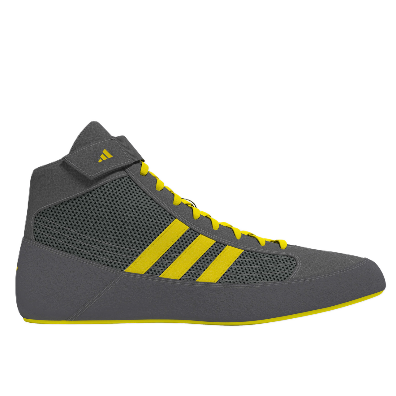 adidas HVC 2 Wrestling Shoes - Grey/Yellow