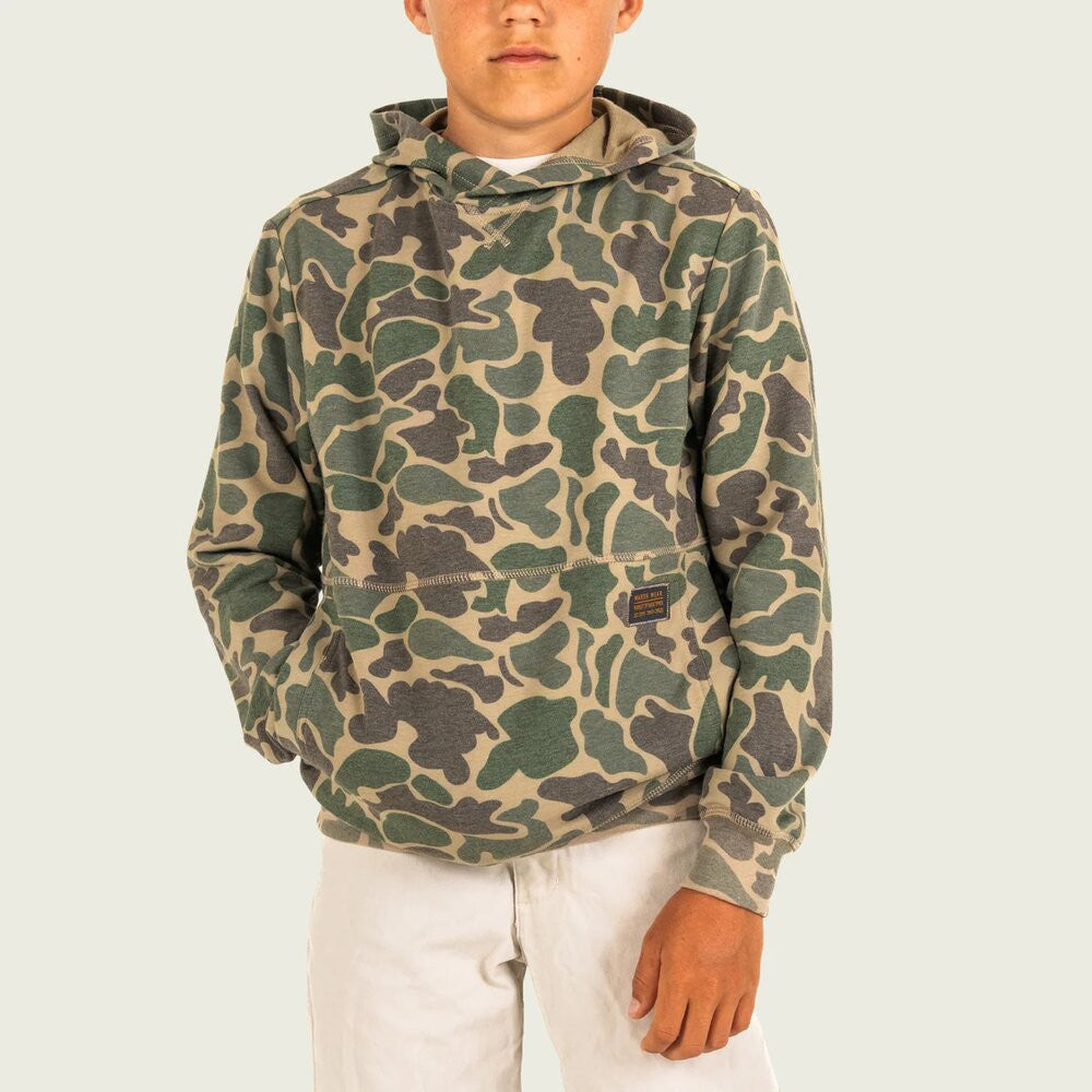 Marsh Wear Youth Boys Fireside Hoodie - Green Mallard Camo