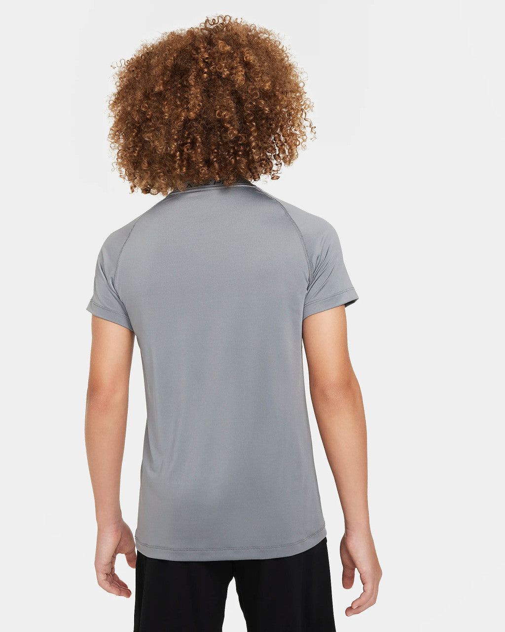 Nike Pro Big Kids Dri-FIT Short Sleeve Top - Smoke Grey/Black