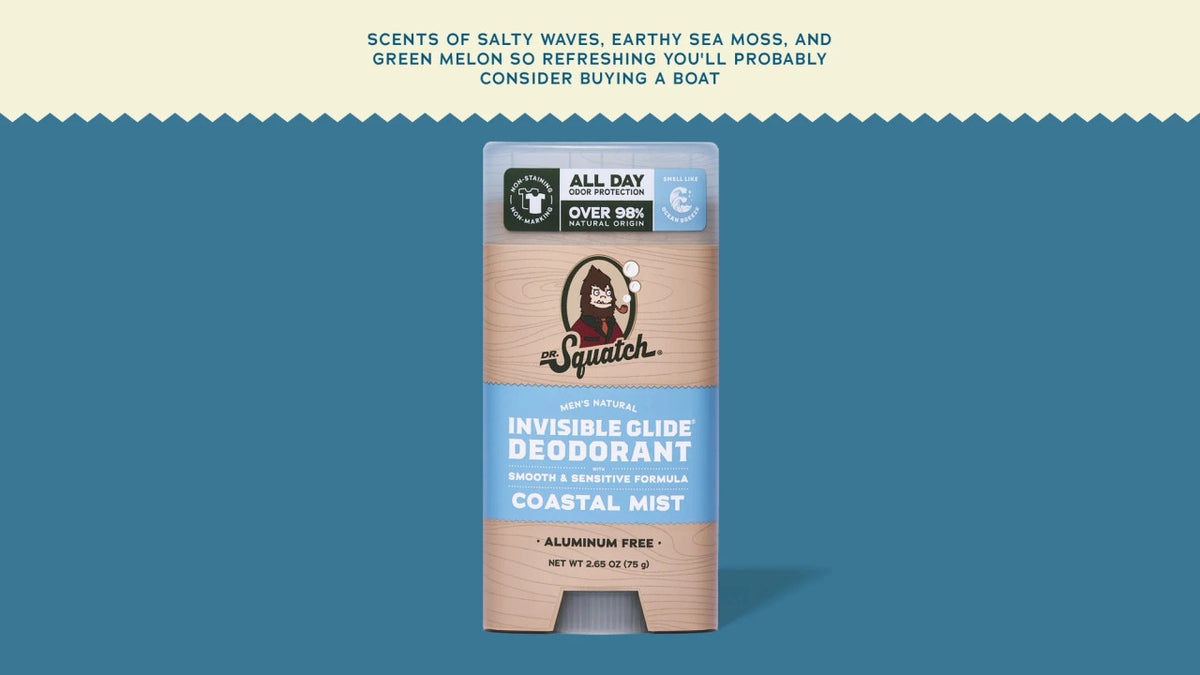 Dr. Squatch Invisible Glide Deodorant Coastal Mist