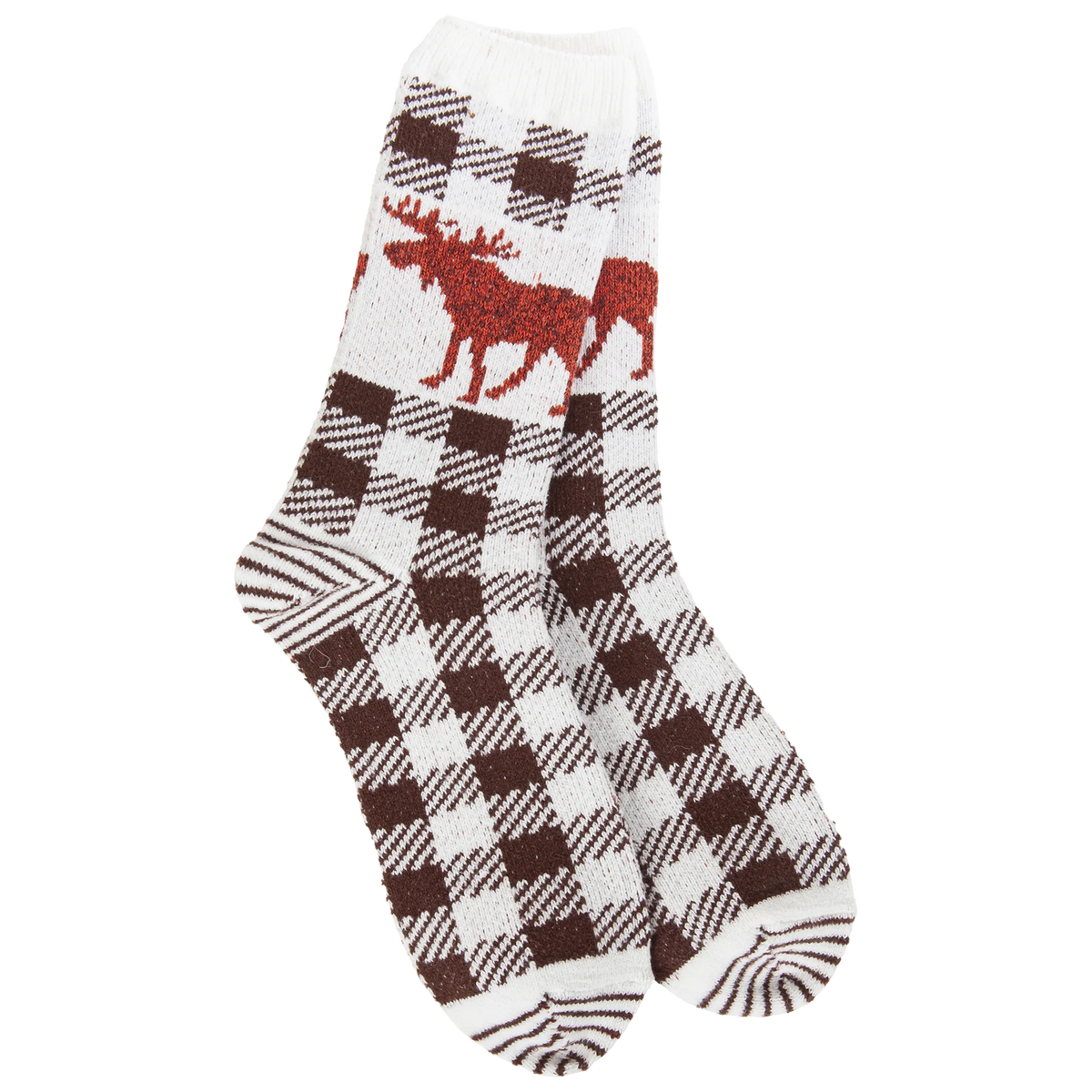 World's Softest Socks Nature Walk Crew Socks - Brown
