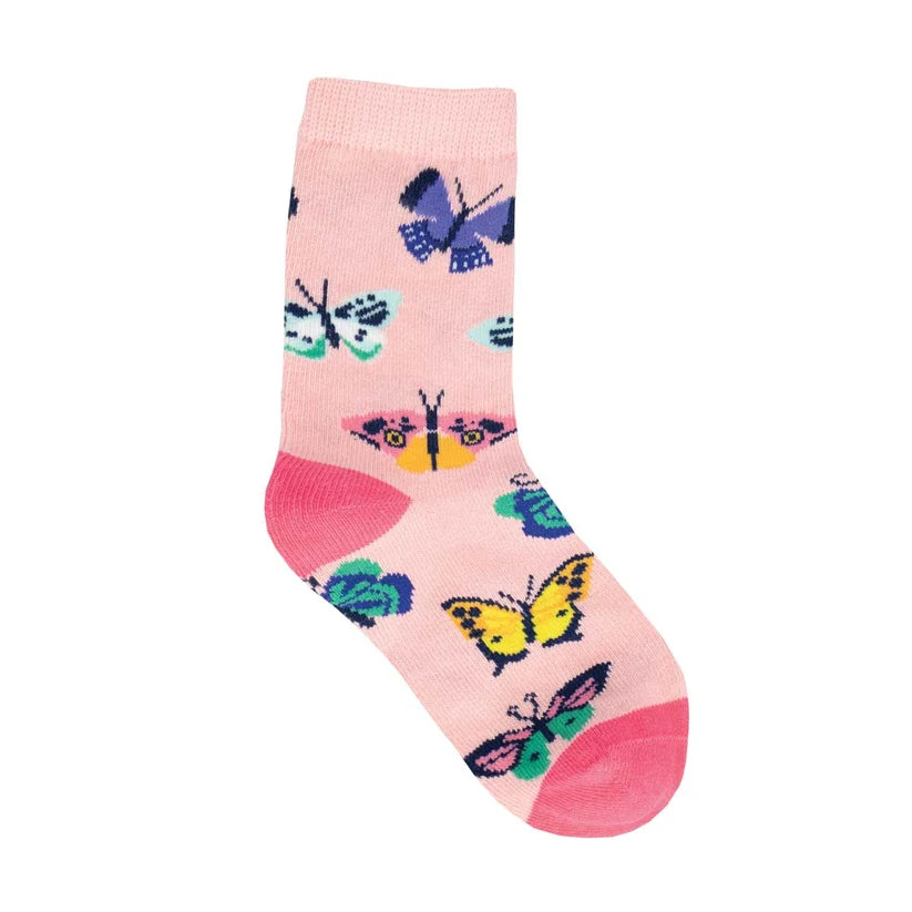 Socksmith Butterfly Migration Girls' Socks - Pink