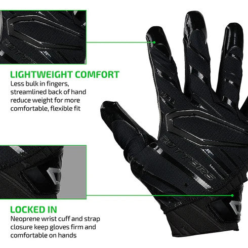 Cutters Rev Pro 6.0 Solid Receiver Gloves - Black