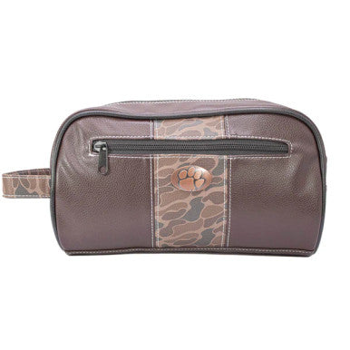 Zep-Pro Clemson Leather Toiletry Bag